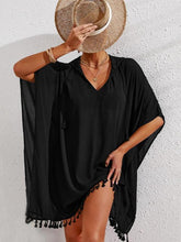 Einfarbiges, lockeres Strandkleid zum Überziehen